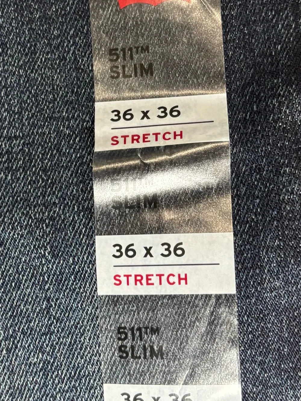 NWT Levi's 511 Slim Fit‎ Stretch Dark Wash Blue Denim Jeans Men's Size 36